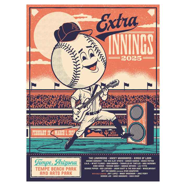 Extra Inning Cartoons 2025 Extra Innings Commemorative Poster β Innings Festival Merchandise