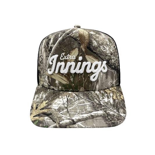 Script Wood Camo Trucker Hat